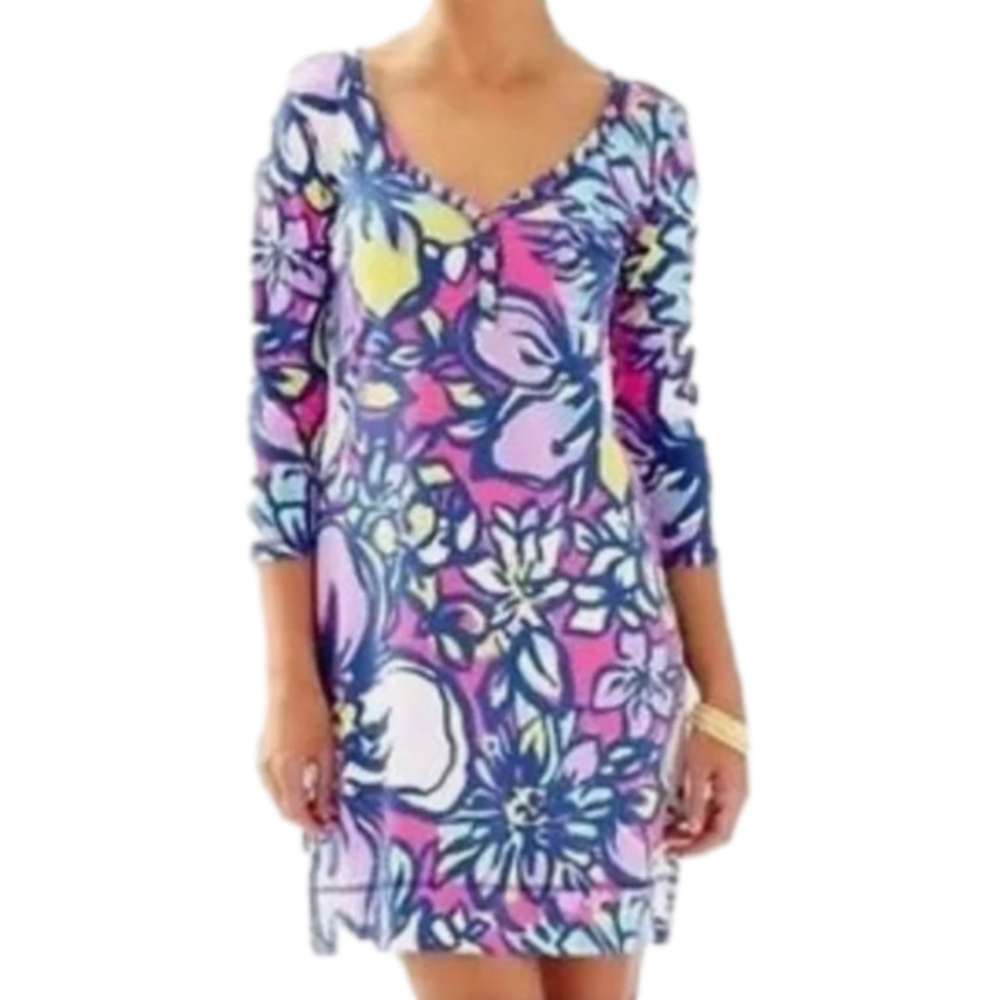 LILLY PULITZER 100% Pima cotton Catwalkin Palmetto dress XXS